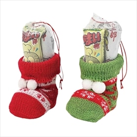 100個 クリスマスニットブーツお菓子セット