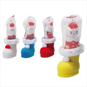 200個 クリスマスカラフルミニミニブーツ サンタチョコ入り 