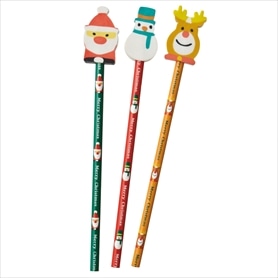 300本 クリスマス消しゴム付き鉛筆