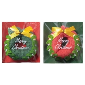 200個 クリスマスリースタオルハンカチ