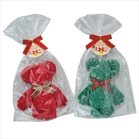 100個 クリスマスふんわりベアタオルハンカチ