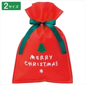 20枚 リボン付き手提げギフトバッグ クリスマス レッド