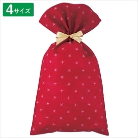 不織布ギフトバッグ キラキラ レッド