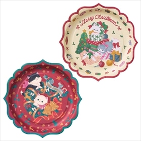 50枚 クリスアマス ペーパープレート ヴィンテージキャット