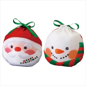 20枚 おてだま巾着ギフトバッグ サンタ雪だるま