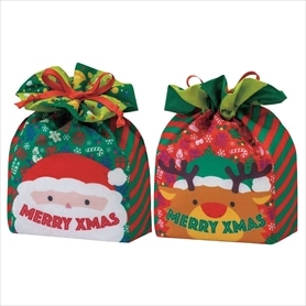 20枚 リバーシブル巾着バッグ クリスマス