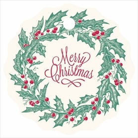 50枚 クリスマスタグ リース