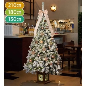 ポットライトクリスマスツリー スノー ［ストエキオリジナル］