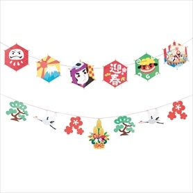 六角凧ガーランド 