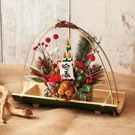 割竹飾り 幅29cm［ストエキオリジナル］