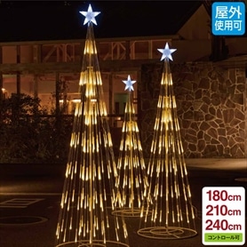 LEDシャイニングタワークリスマスツリー ホワイトゴールド