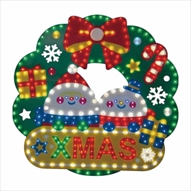 SMDモチーフライト クリスマスリース38.5cm