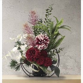 常盤色造花アレンジ幅45×高さ50cm