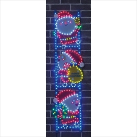 SMD3連モチーフライト はしごサンタ100cm