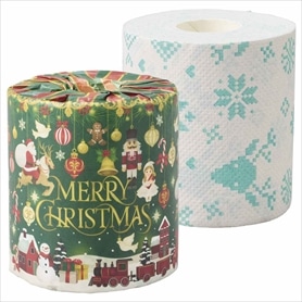 100個 クリスマス柄トイレットペーパー