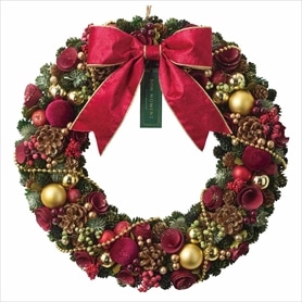 43cmベルベットクリスマスリース