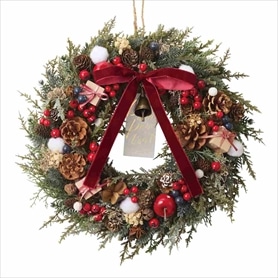 34cm フォレストベリークリスマスリース