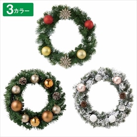 【2WAY】クリスマスリース45cm／ガーランド90cm