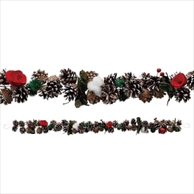 ナチュラル クリスマスガーランド ブラウン