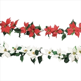 ポインセチア造花ガーランド大