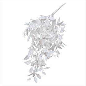 ホワイトイタリアンルスカス造花ハンギング60cm