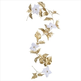 ポインセチア造花ブリリアントガーランドゴールド