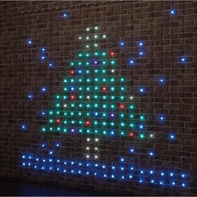 スマホ対応LEDスマートカラーチェンジングカーテンライト200×200cm