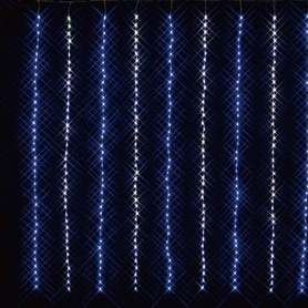 LED 400球 デラックスカーテンライト ホワイト／ブルー 200×200cm