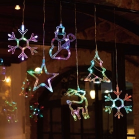 LED 6連 レインボーモチーフカーテンライト