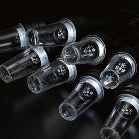 LED 8球 ハンギングプロジェクターストリングライト スノーフレイク