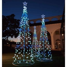 LEDタワーライト クリスマスツリーケサランパサラン アイスブルー