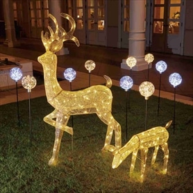 LEDファブリックスタンド 2連トナカイ