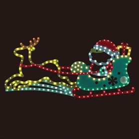 LED(SMD)モチーフライト サンタ&トナカイ 幅55cm