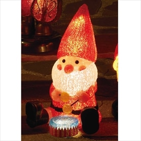 LEDモチーフライト【サンタの森】たいこ 高さ35.5cm