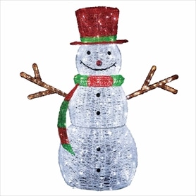 LEDクリスタルモチーフライト ビッグスノーマン 高さ155cm