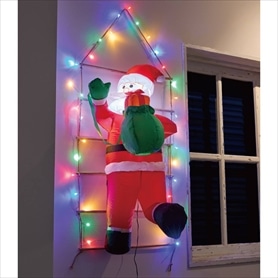 LEDエアブロードール はしごサンタ