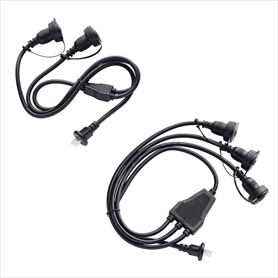 丸型ソケット用防滴分配コード