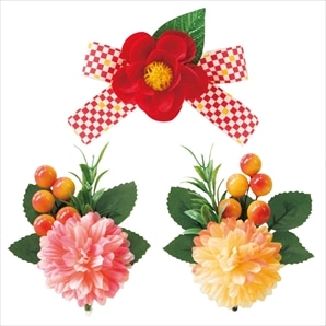 10個 和風造花クリップ