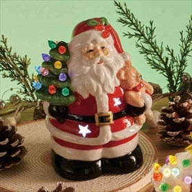 LEDセラミックスタンド サンタ 幅11.5×高さ16cm