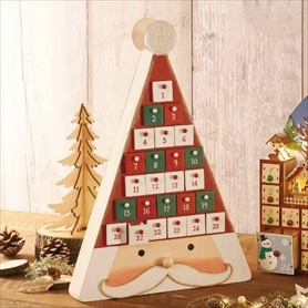 木製アドベントカレンダー サンタ 幅32.5cm