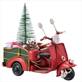 ティンクリスマスカー レッドバイク