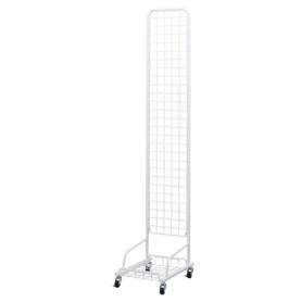 スキマ型ワゴン ホワイト〔ストエキオリジナル〕 ディスプレイネット メッシュパネル ワイヤーネット
