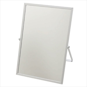 アルミフレーム卓上ミラー(鏡厚2mm)