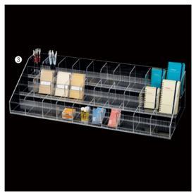 透明アクリル小物ボックス3段タイプ 幅89.8cm