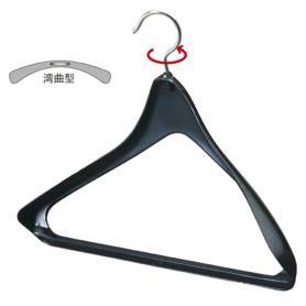 【10本】プラスチック製シャツ・ジャケット用 ハンガー 黒 幅42cm