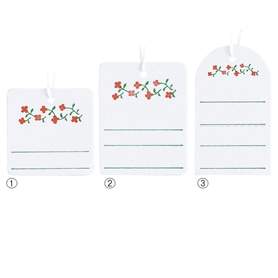 【500枚】値札 フラワー(糸付き)