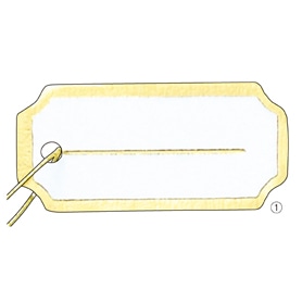 【500枚】金箔印刷値札(色糸付き)