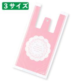 ヘッズ レジ袋 レース ピンク