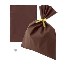 HEIKO ヘイコー ポリ袋 マットカラーポリ 無地 梨地ギフトバッグ ブラウン