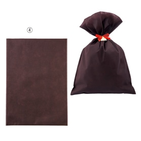 無地 不織布ギフトバッグ ブラウン